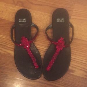 Stuart Weitzman leather sole size 8 1/2 sandal